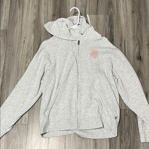 Vans Light Gray Zip-Up Hoodie with Logo
